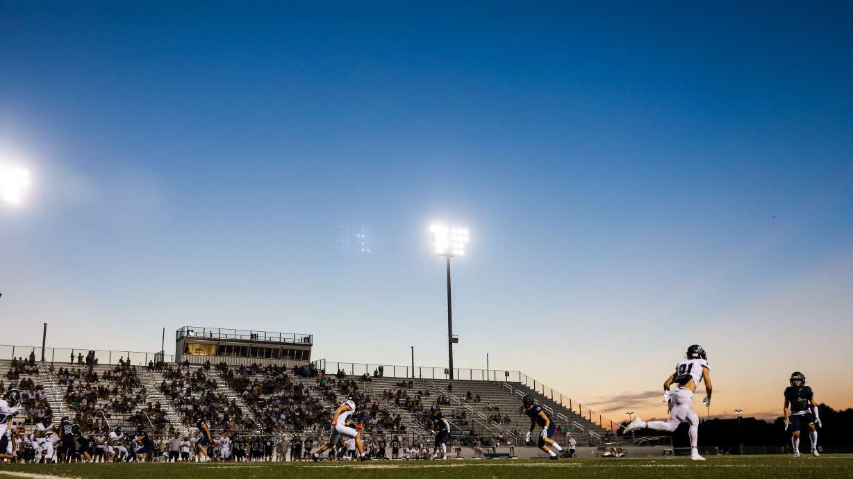 Corner Canyon football hosts its annual intrasquad scrimmage in Draper on Friday, Aug. 7, 2020.
