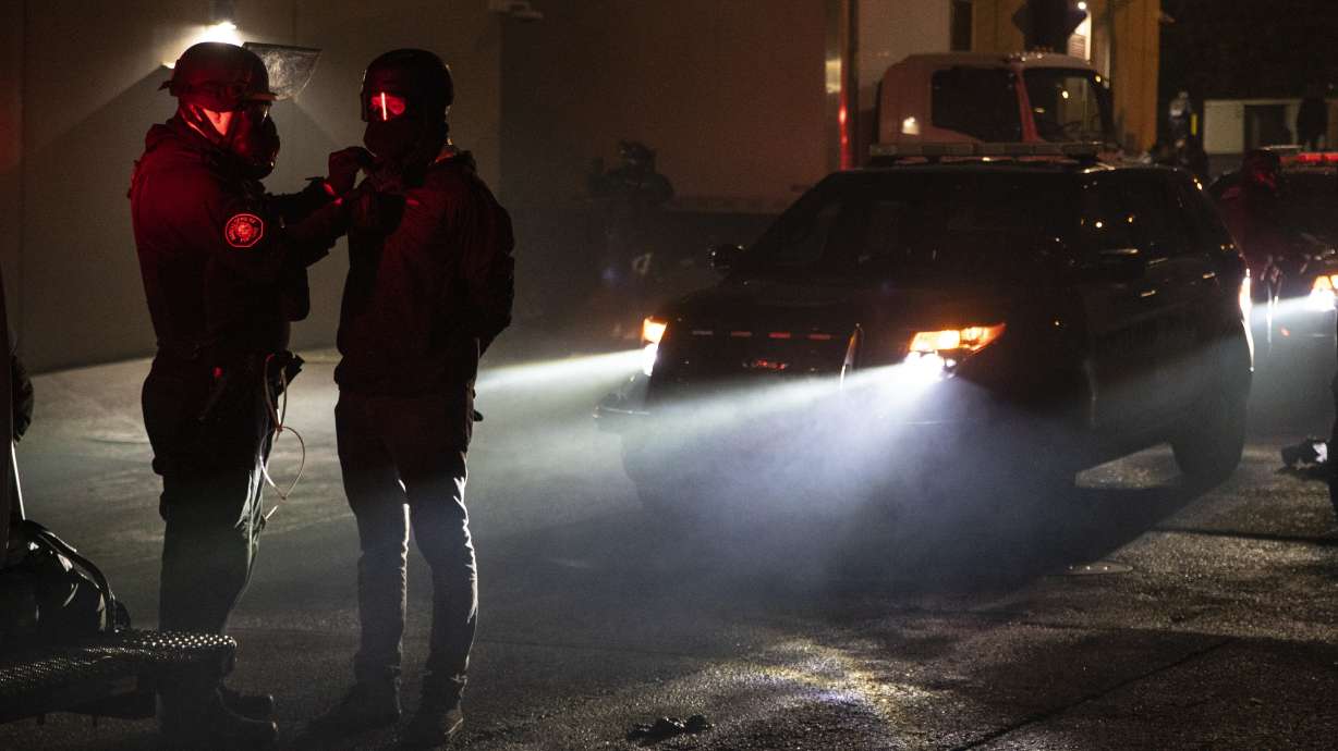 After wildfire smoke clears, protests resume in Portland