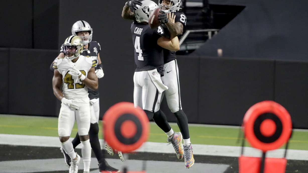 Raiders open Las Vegas stadium with 34-24 win vs Saints