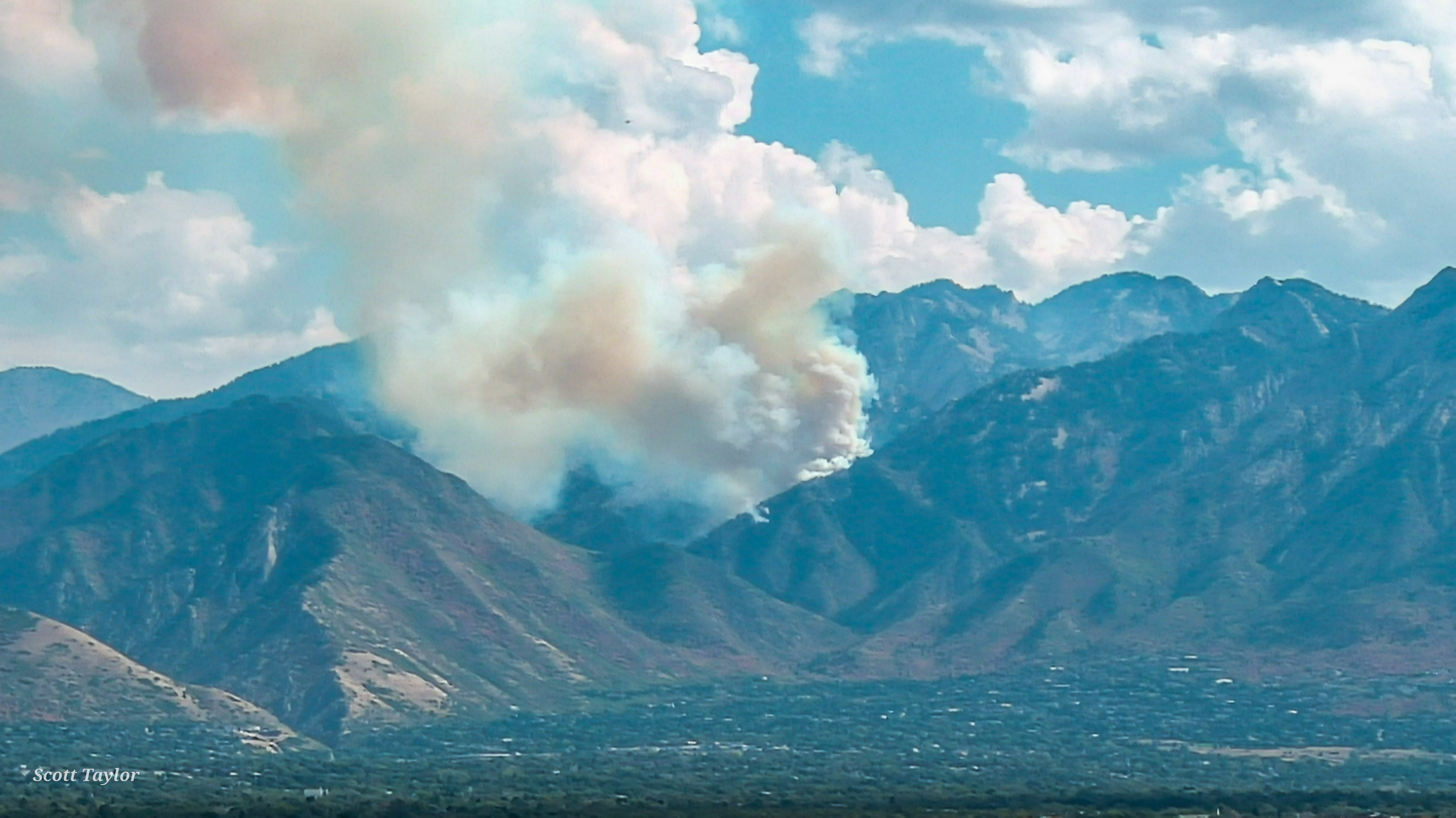 Crews battled an estimated 20-acre fire about one mile up Neffs Canyon on the north side of Mount Olympus on Tuesday Sept. 22, 2020.