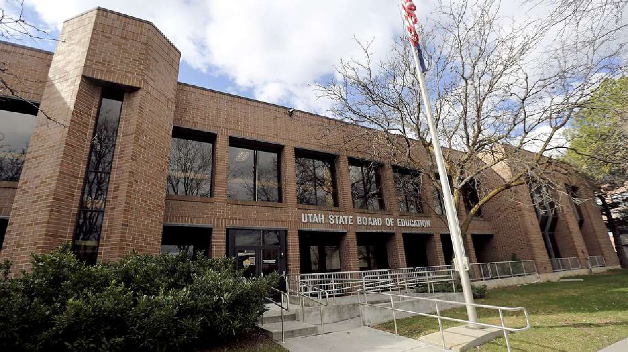 The Utah State Board of Education building in Salt Lake City is pictured on Tuesday, March 31, 2020.