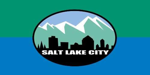 The current Salt Lake City flag design, which was first flown in 2006.