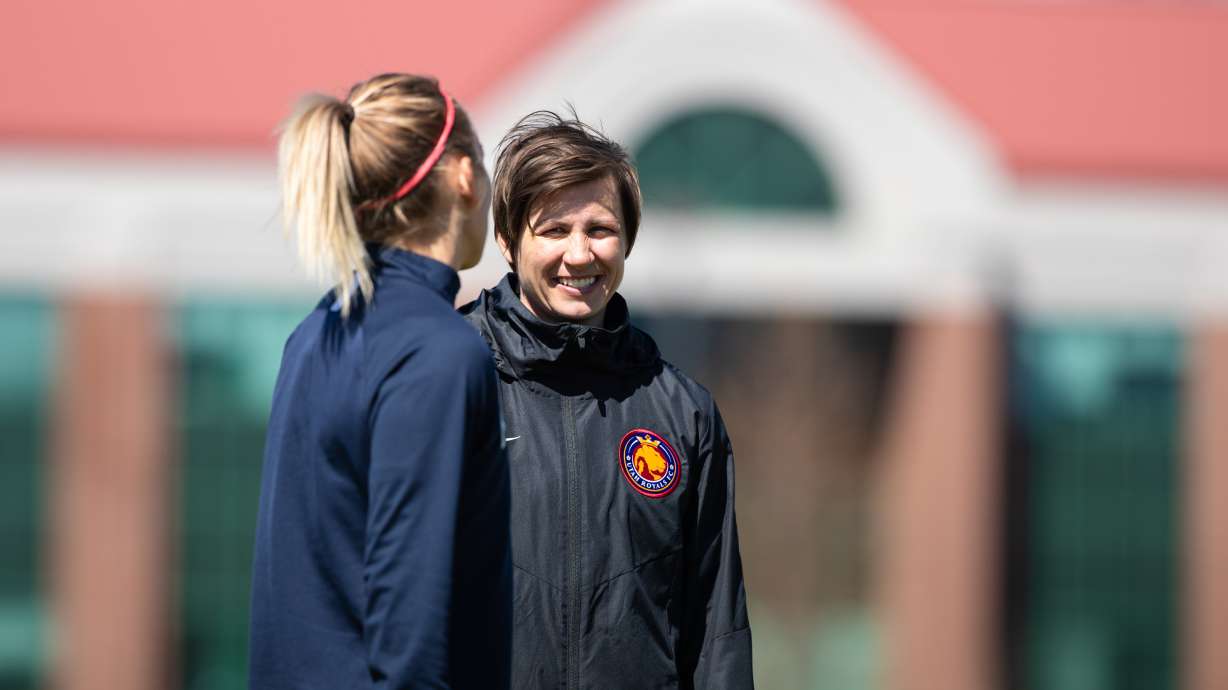 Utah Royals FC coach Amy LePeilbet during training with the club at America First Field in Sandy. LePeilbet, a former U.S. international who moved to Utah five years ago, was named interim manager of the Royals last week while head coach Craig Harrington was placed on administrative leave.