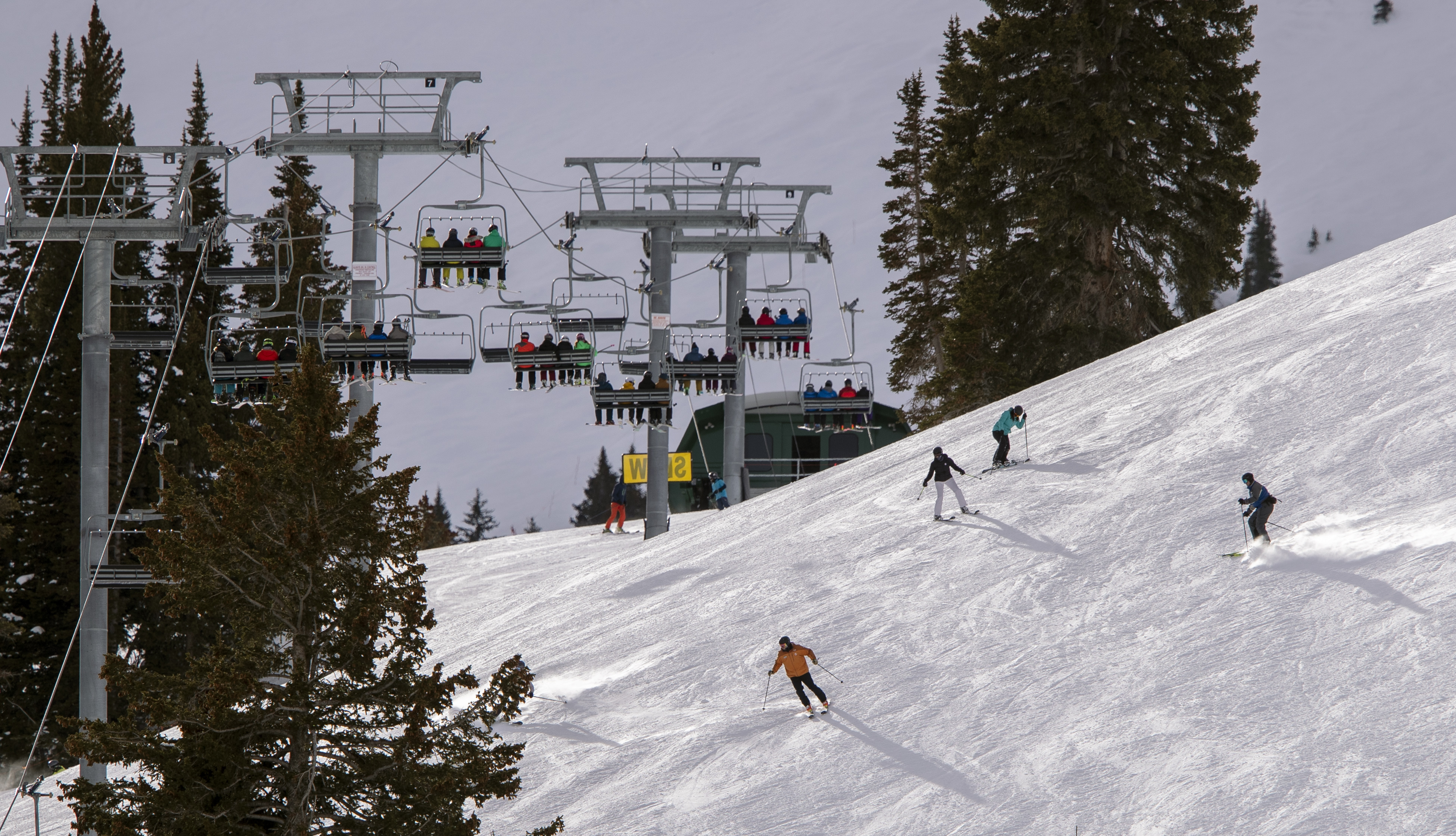 Skiers take to the slopes at Alta Ski Area on Saturday, Jan. 5, 2019.