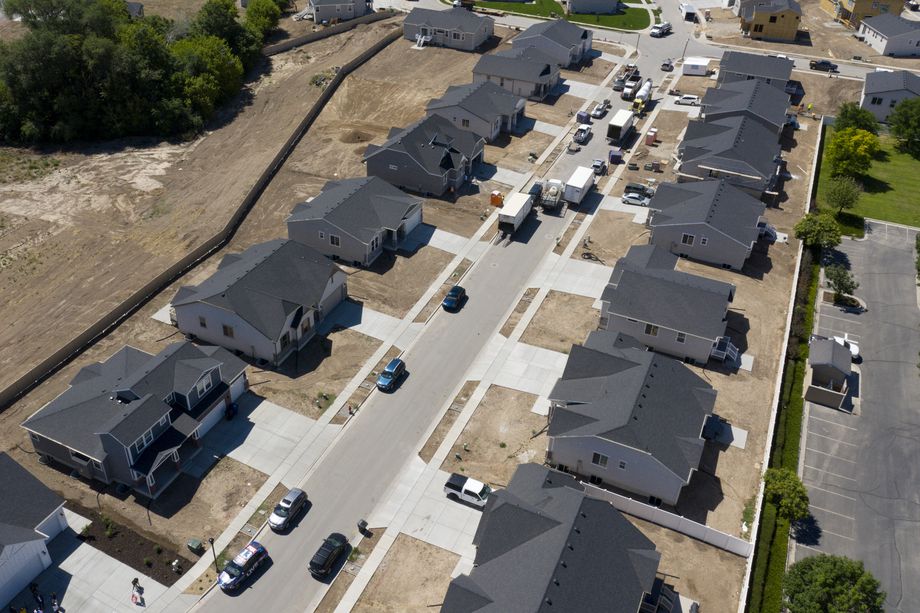 Homes near completion at C.W. Farms, an Ivory Homes development in Magna, on Wednesday, July 29, 2020.