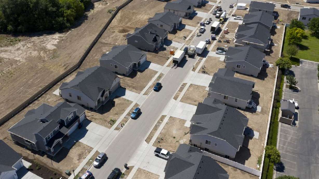 Homes near completion at C.W. Farms, an Ivory Homes development in Magna, on Wednesday, July 29, 2020.