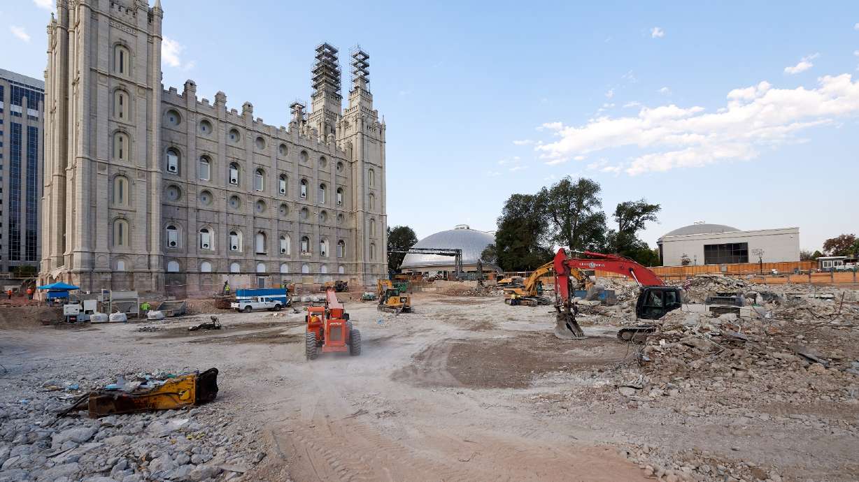Temple Square renovation in 2020