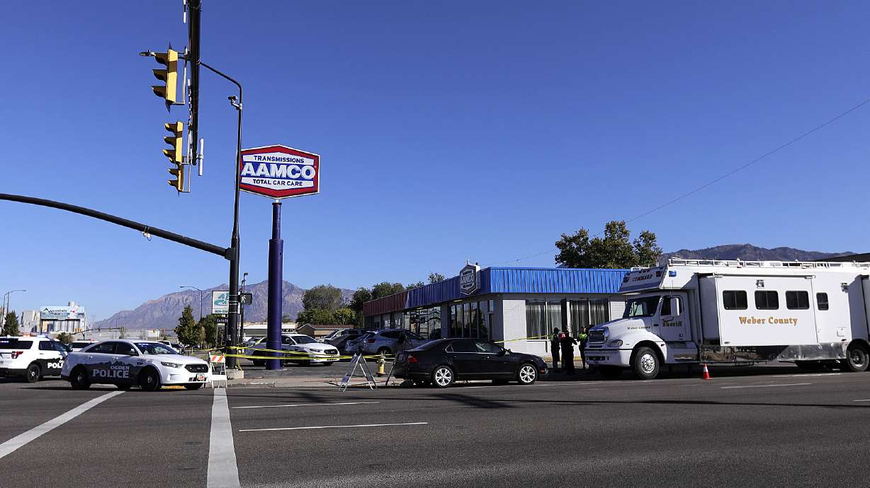 Ogden police, a Weber Metro crime scene investigation unit and a Weber County attorneyâs investigation team work at the scene of an officer-involved shooting at the intersection of 31st Street and Wall Avenue in Ogden on Wednesday, Sept. 30, 2020.