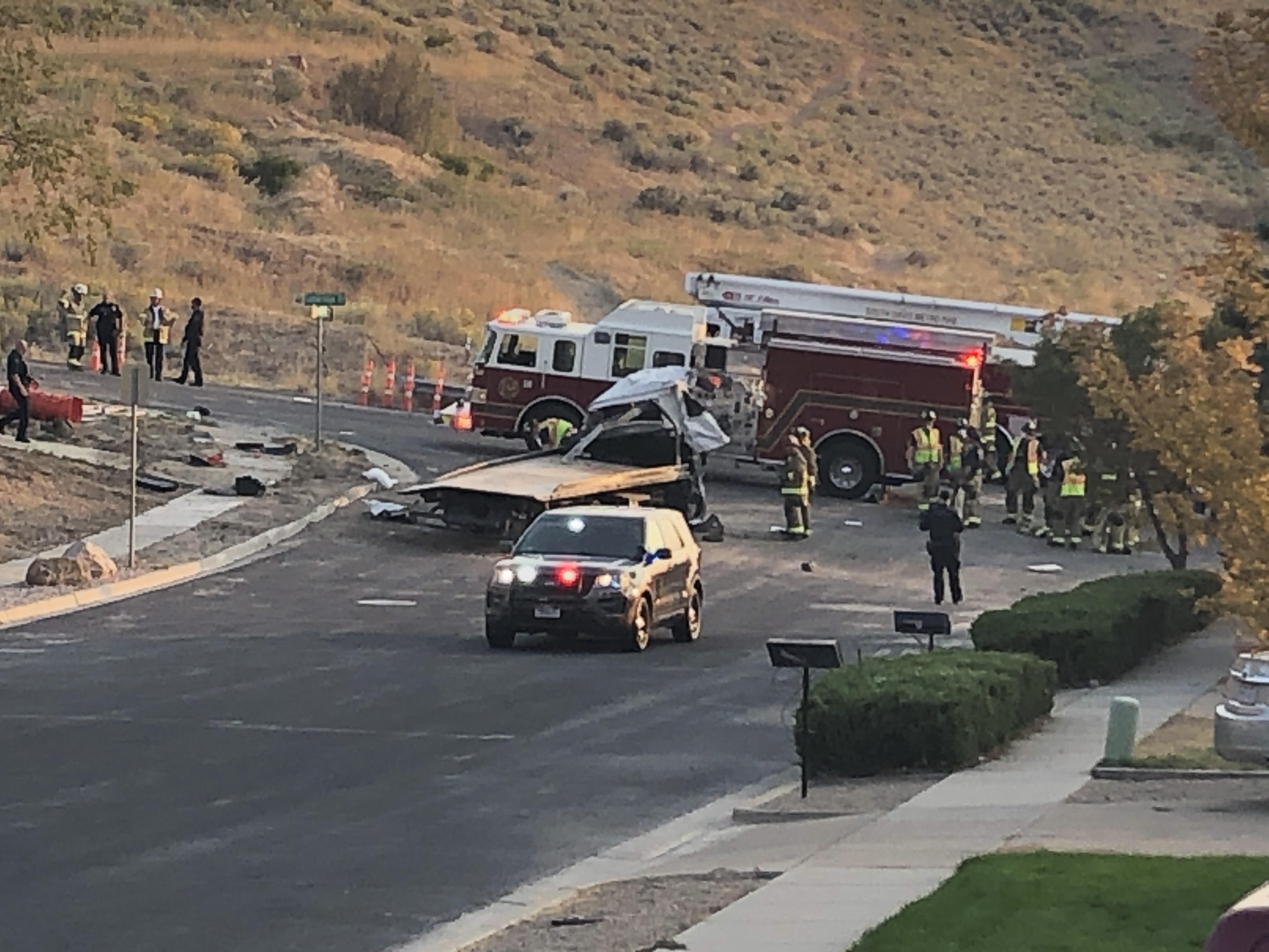 Tow truck rollover leaves 2 in critical condition, closes Eagleridge Drive in North Salt Lake