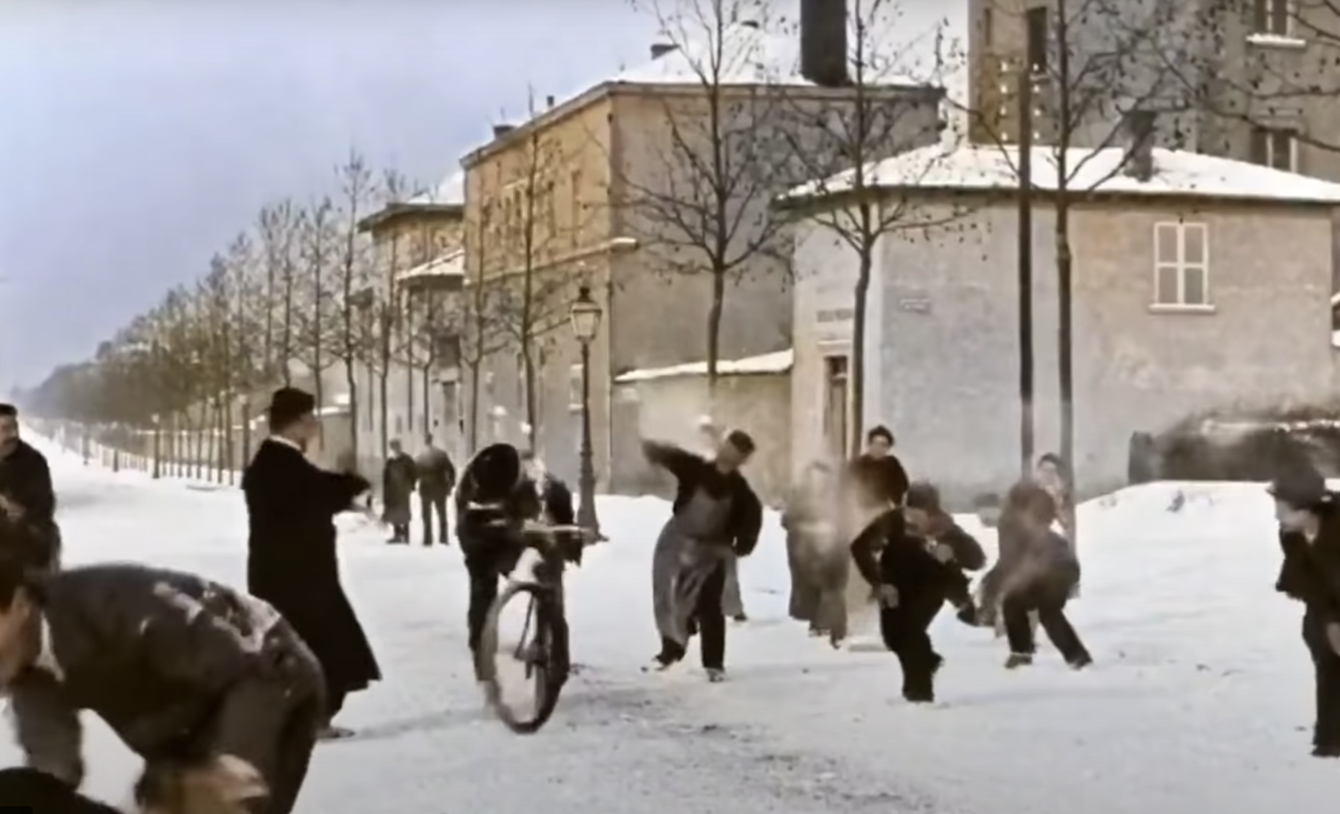 Have You Seen This? Brilliant video of a 124-year-old snowball fight