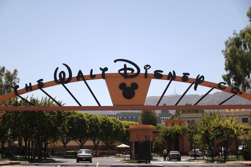 FILE PHOTO: The entrance to Walt Disney studios is seen in Burbank, California, U.S. August 6, 2018. REUTERS/Lucy Nicholson