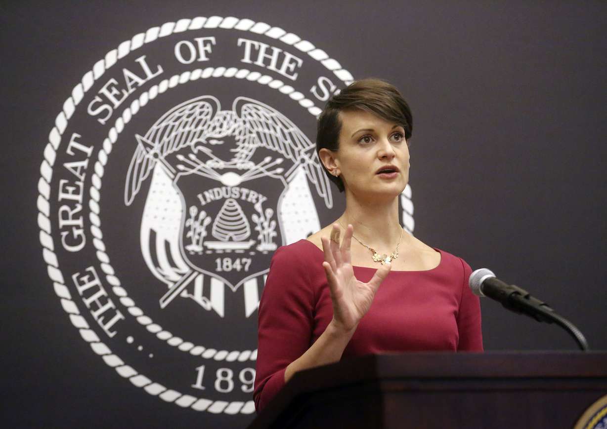 State epidemiologist Dr. Angela Dunn speaks during a COVID-19 press conference at the Capitol in Salt Lake City on Thursday, Oct. 8, 2020.