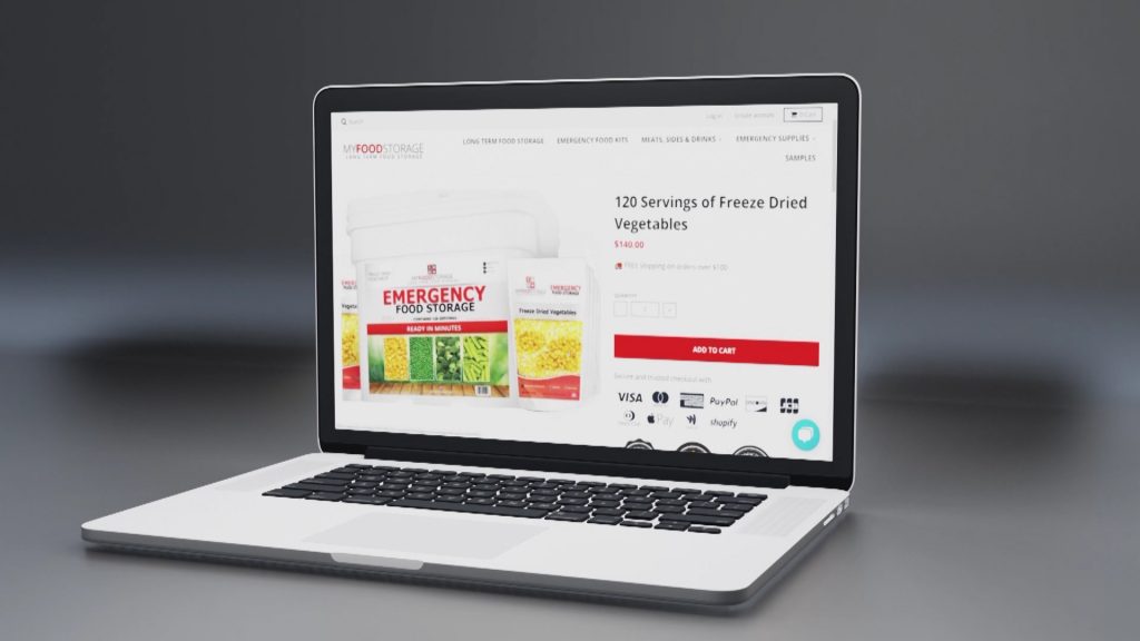 Sue Anne Rood ordered $500 worth of dried foods from MyFoodStorage.com.