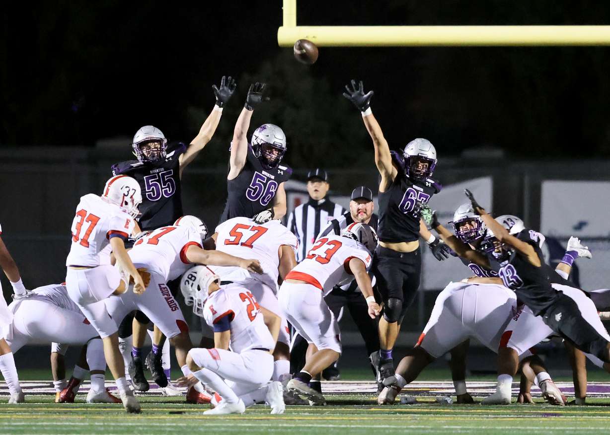 East and Riverton play football at Riverton on Friday, Oct. 9, 2020. East won 36-20.