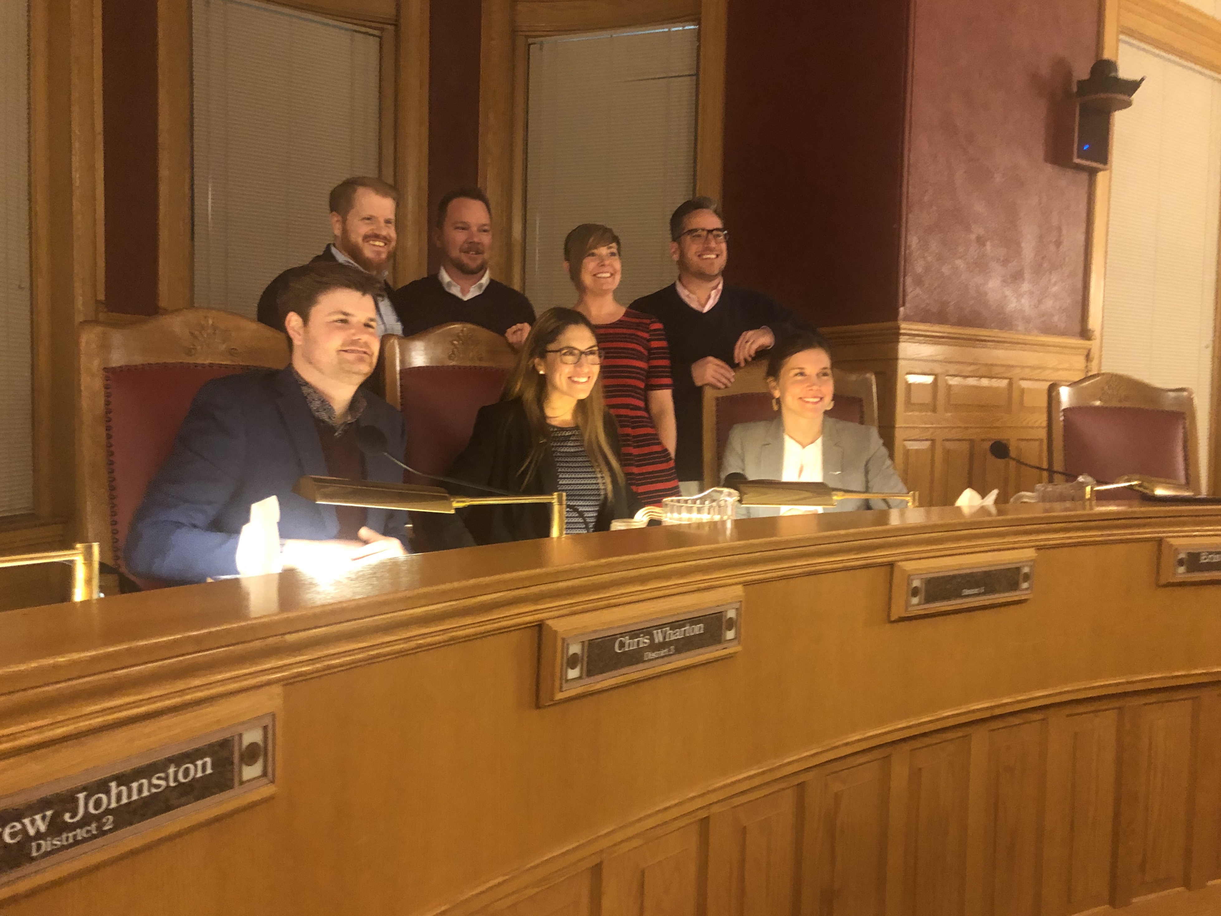 20190123Analia Valdemoros poses for a picture with the Salt Lake City Council on Tuesday, Jan. 22, 2019. The City Council unanimously voted to chose Valdemoros out of 20 candidates vying to replace now state Sen. Derek Kitchen.