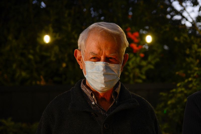 Professor Robert B. Wilson of Stanford University stands for a portrait after winning the 2020 Nobel Prize for Economics, in Stanford, California, U.S. October 12, 2020.  REUTERS/Kate Munsch