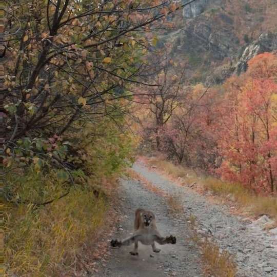 Kyle Burgess was heading back from a trail run at Slate Canyon late Saturday afternoon when he came across four cougar cubs and a very aggressive mother cougar on the trail.