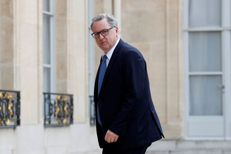 FILE PHOTO: Richard Ferrand, speaker of French National Assembly,  arrives for a meeting at the Elysee Palace in Paris, France June 3, 2020. REUTERS/Gonzalo Fuentes/Pool