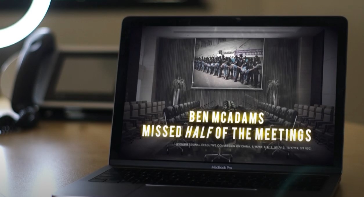 An ad by the Congressional Leadership Fund which accuses McAdams of missing CECC meetings was edited for accuracy.