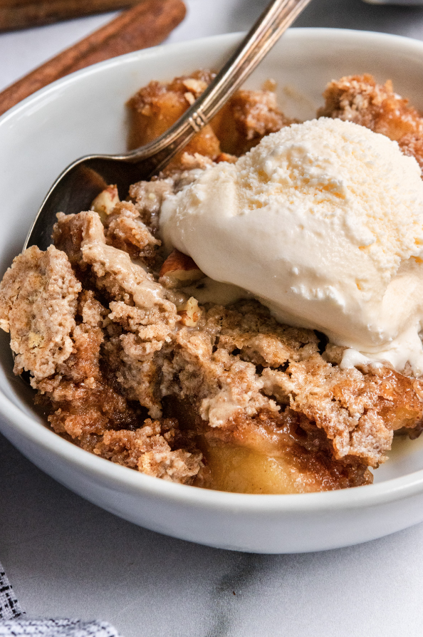 One Dish Apple Dump Cake via Lorie of Lemons and Zest blog