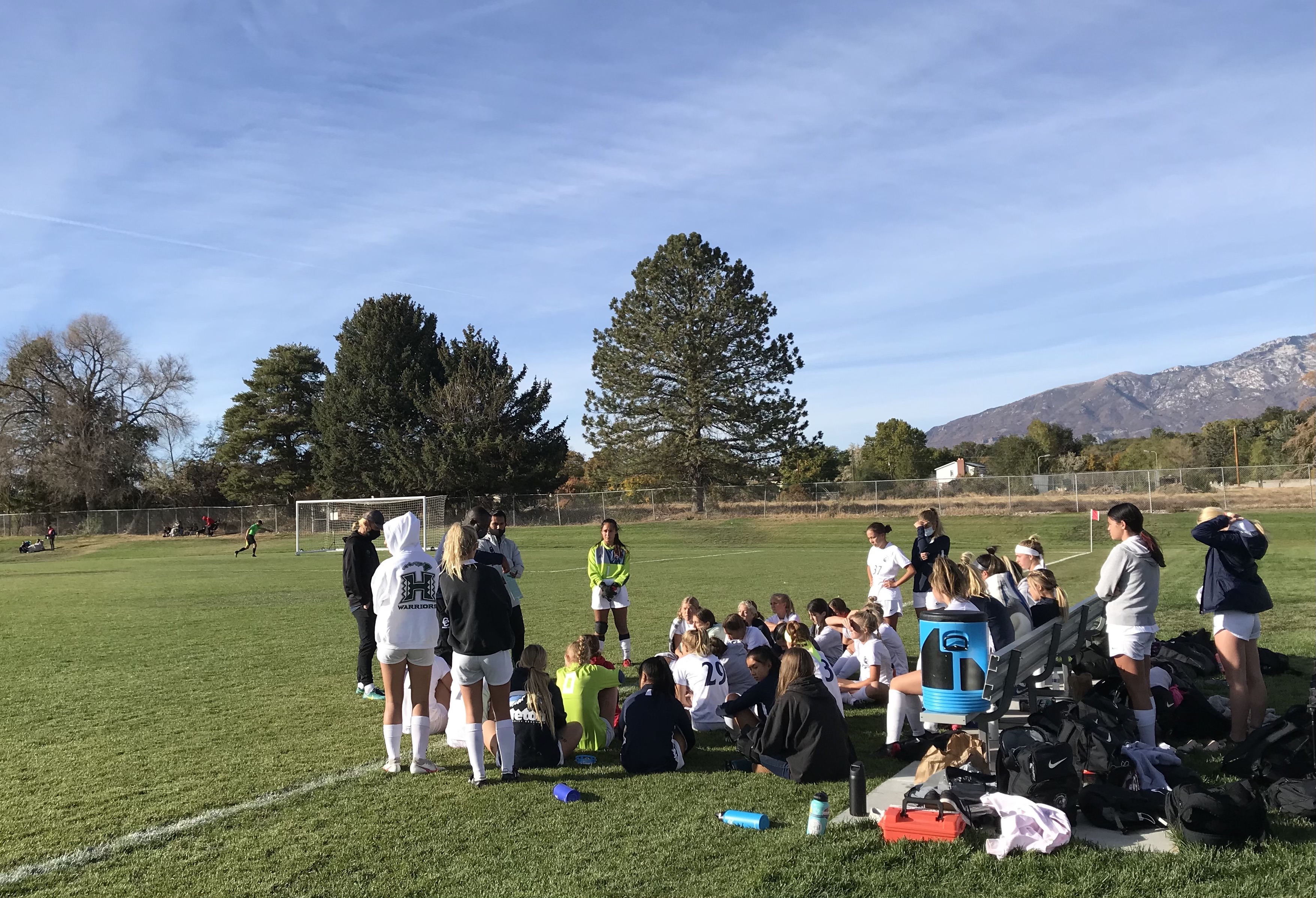 American Fork and Corner Canyon play in a Class 6A girls soccer state quarterfinal, Thursday, Oct. 15, 2020 in American Fork.