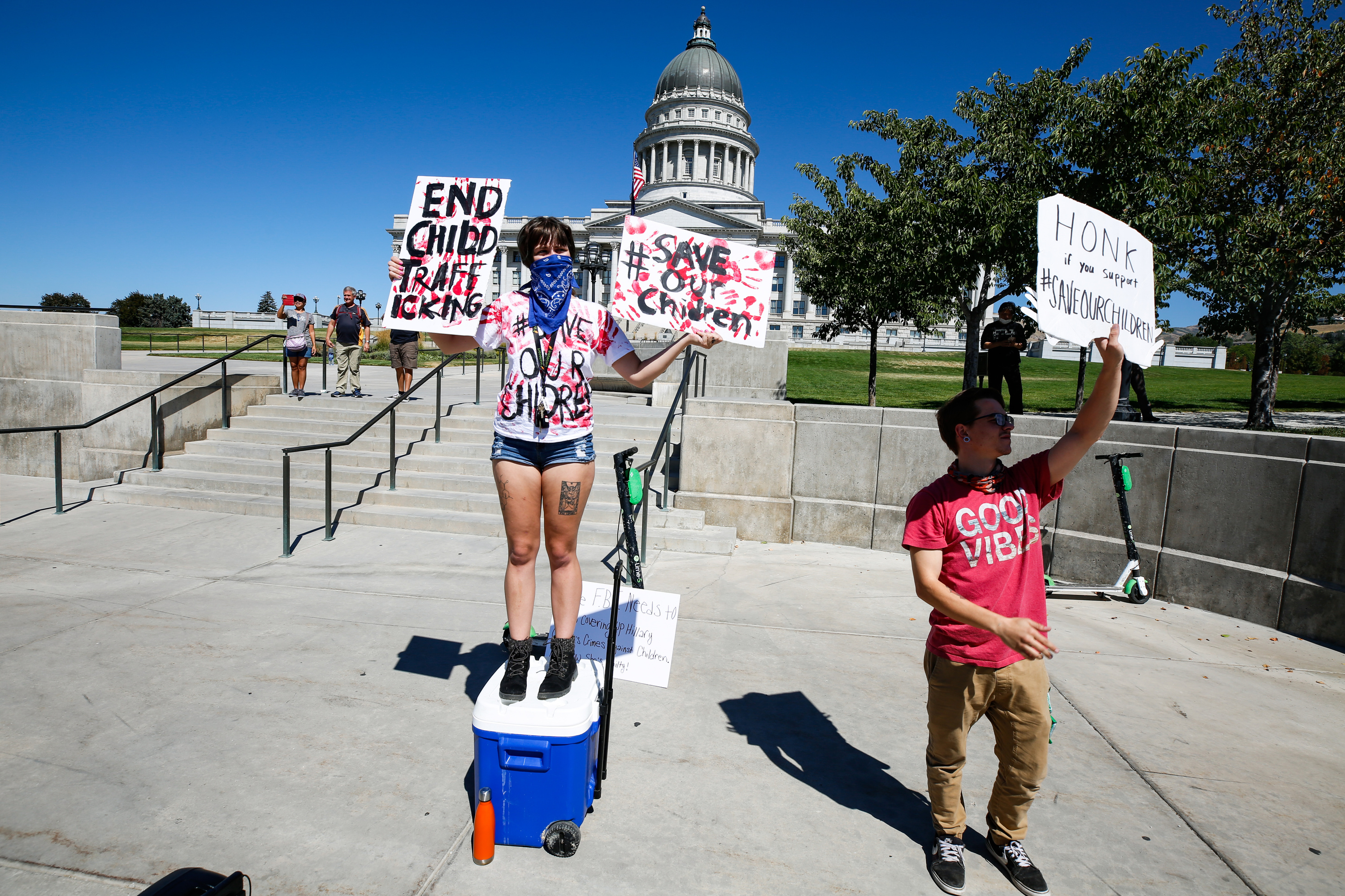 The dangers of QAnon’s child sex trafficking theory