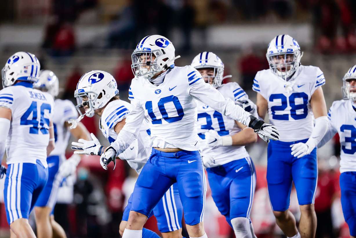 BYU scored 29-unanswered points to top Houston, 43-26 at TDECU Stadium in Houston, Texas on Friday, Oct. 16, 2020.
2020 BYU Football at Houston
