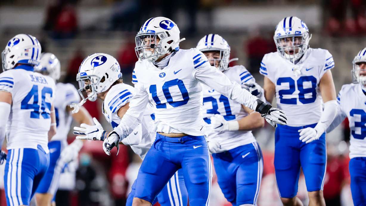 BYU scored 29-unanswered points to top Houston, 43-26 at TDECU Stadium in Houston, Texas on Friday, Oct. 16, 2020.
2020 BYU Football at Houston