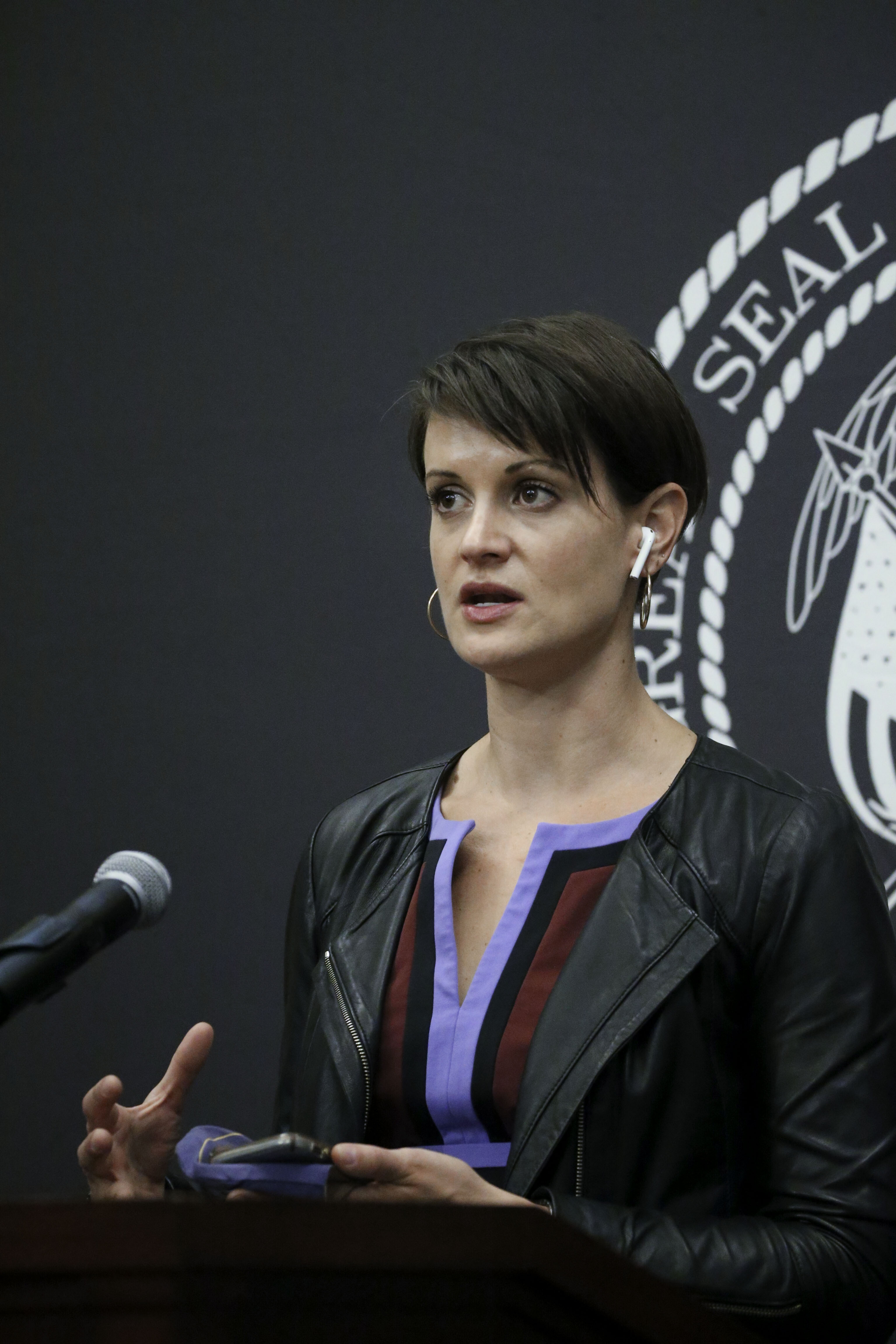 Utah state epidemiologist Dr. Angela Dunn speaks during the governor's monthly new conference with PBS Utah at the Capitol in Salt Lake City on Thursday, Oct. 22, 2020.