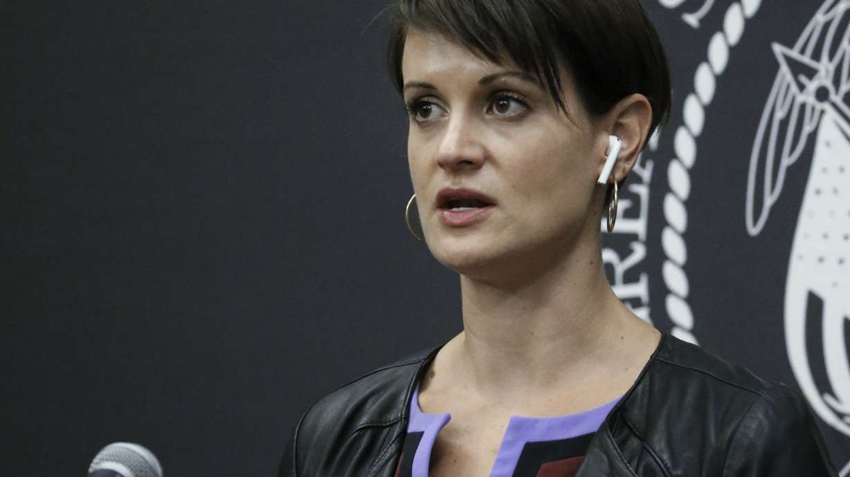 Utah state epidemiologist Dr. Angela Dunn speaks during the governor's monthly new conference with PBS Utah at the Capitol in Salt Lake City on Thursday, Oct. 22, 2020.