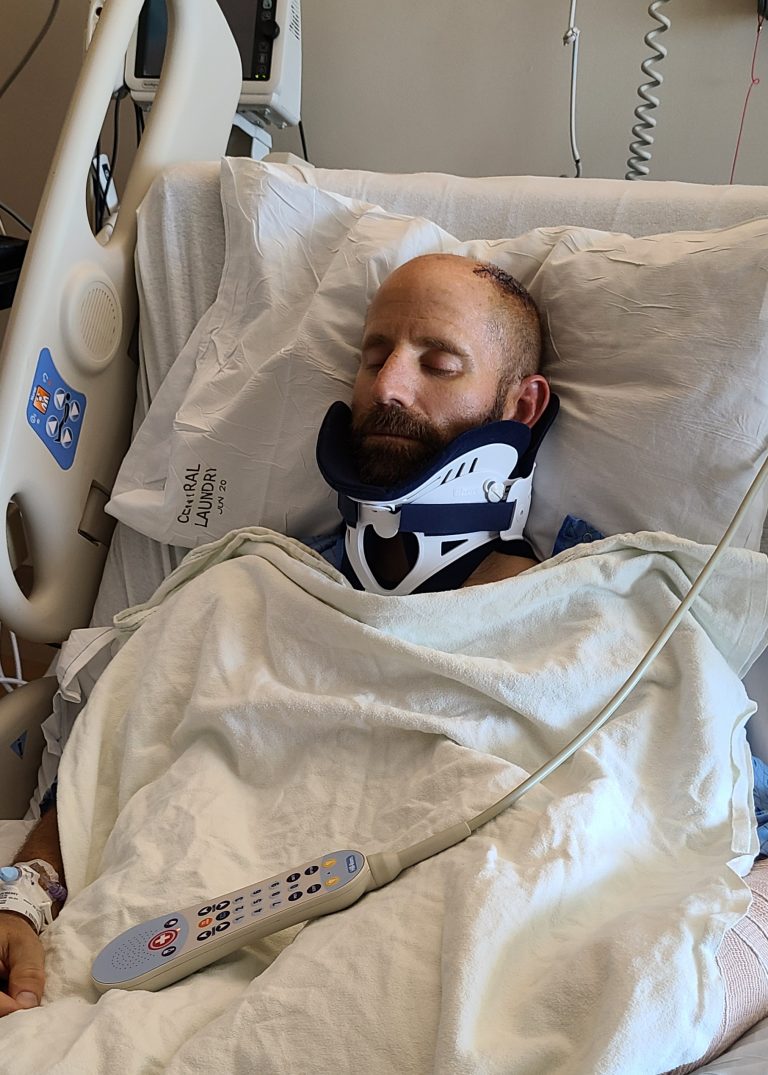 Jeremy Achter was hospitalized after a 150-foot fall in Big Cottonwood Canyon.