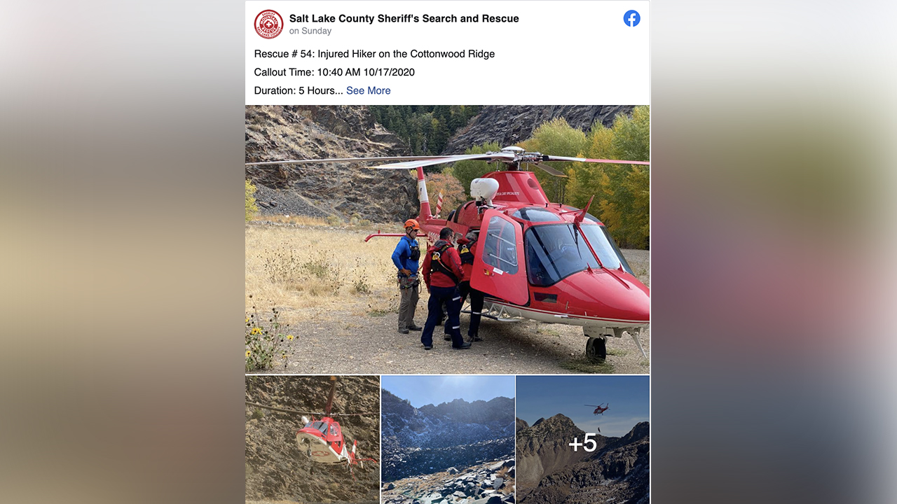 Utah man survives 150-foot fall in Big Cottonwood Canyon