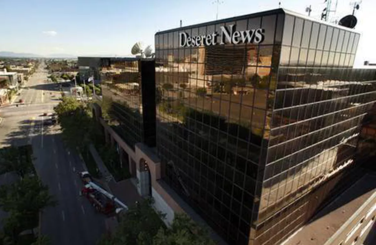 Deseret News building aerial shots.