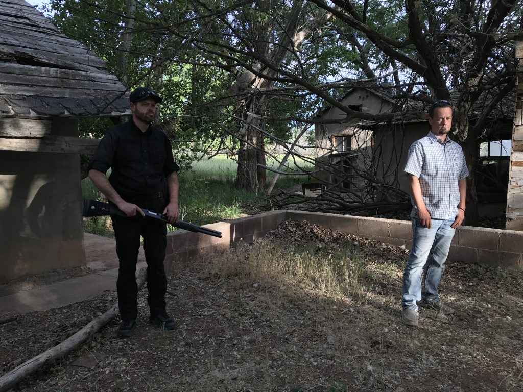 Armed head of security Bryant “Dragon” Arnold & ranch superintendent Thomas Winterton.