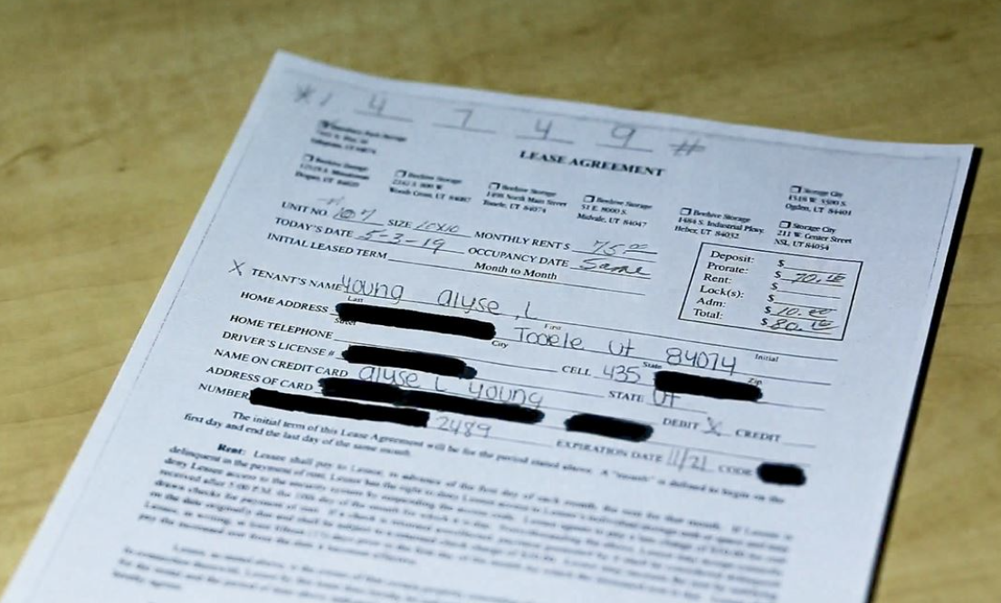 The lease agreement Young signed.