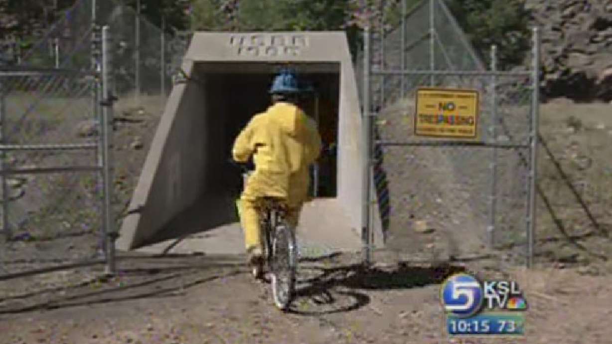 Inspectors Bike Inside Mountain to Check Water Supply Safety
