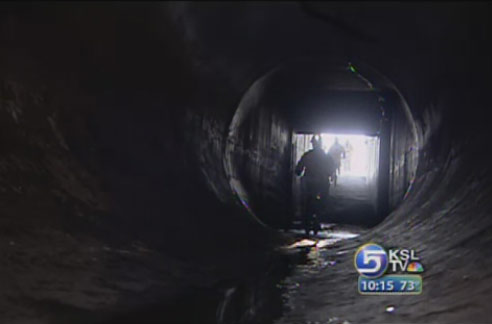 Inspectors Bike Inside Mountain to Check Water Supply Safety