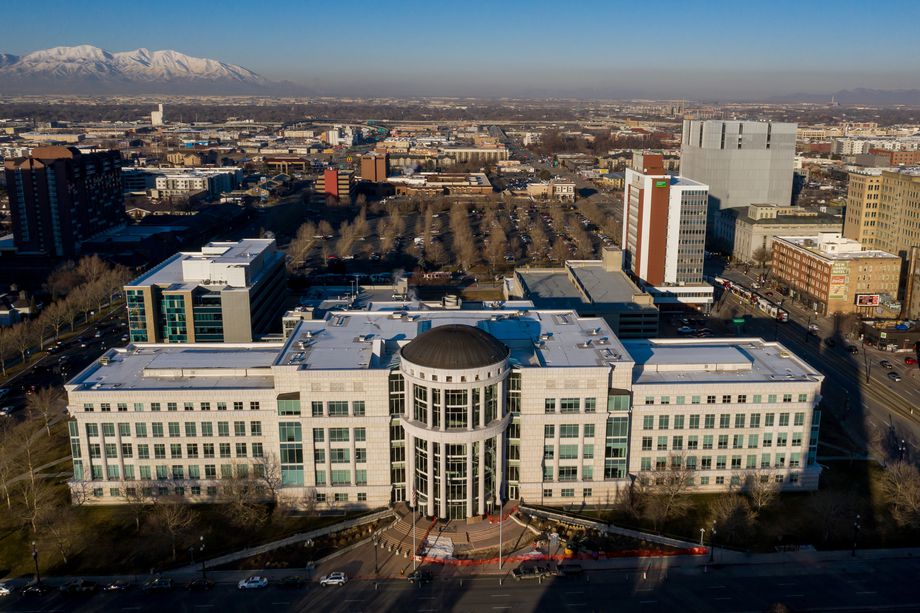 The Scott M. Matheson Courthouse in Salt Lake City is pictured on Wednesday, Feb. 19, 2020.