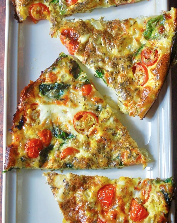 Spinach, Tomato & Cheese Frittata