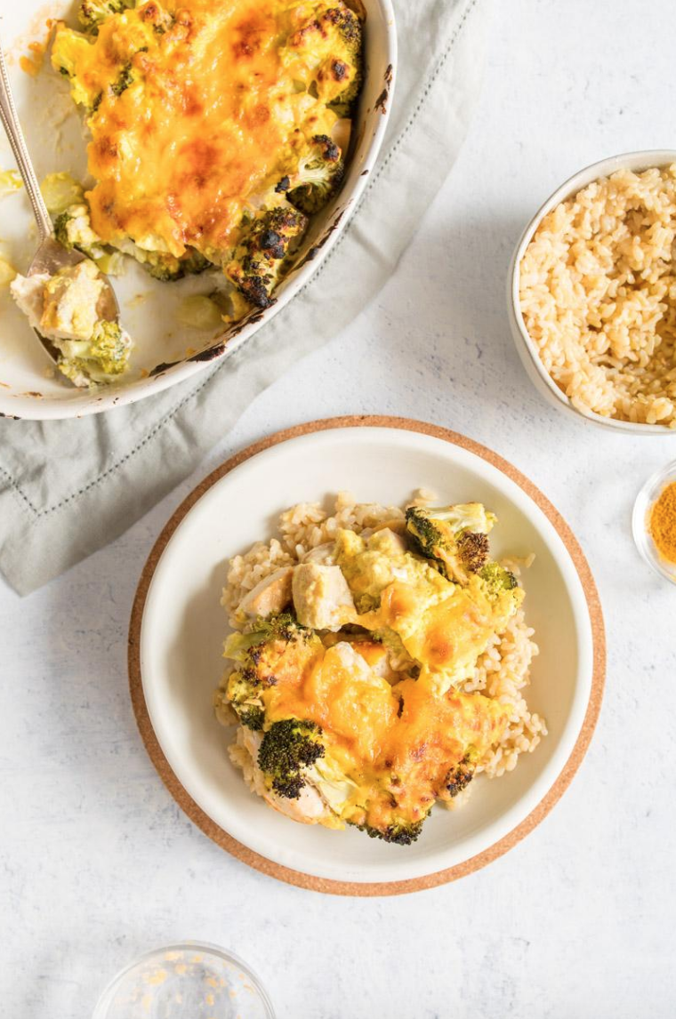 Curried Chicken and Broccoli over Rice