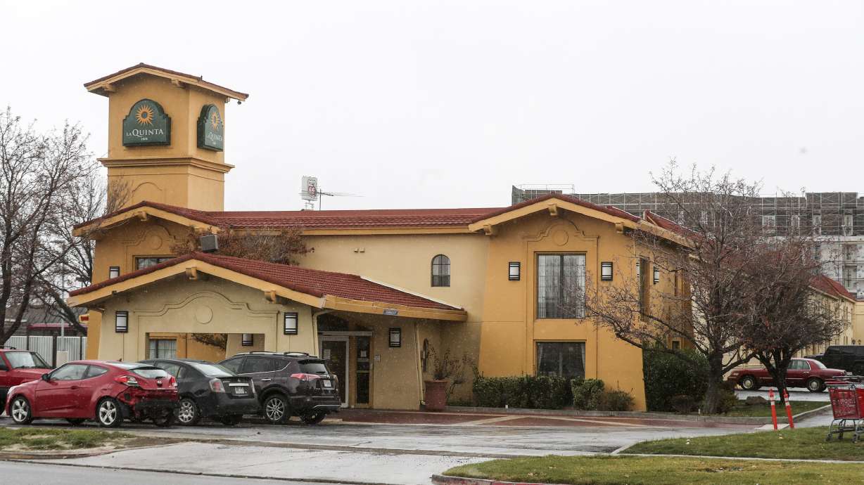 The La Quinta Inn at 7231 Catalpa St. in Midvale is pictured on Wednesday, Nov. 11, 2020. The inn is located near the Midvale Family Shelter and is being considered as a winter overflow shelter.