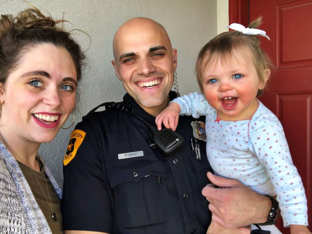 Salt Lake City police officer Miles Knapp and his family.