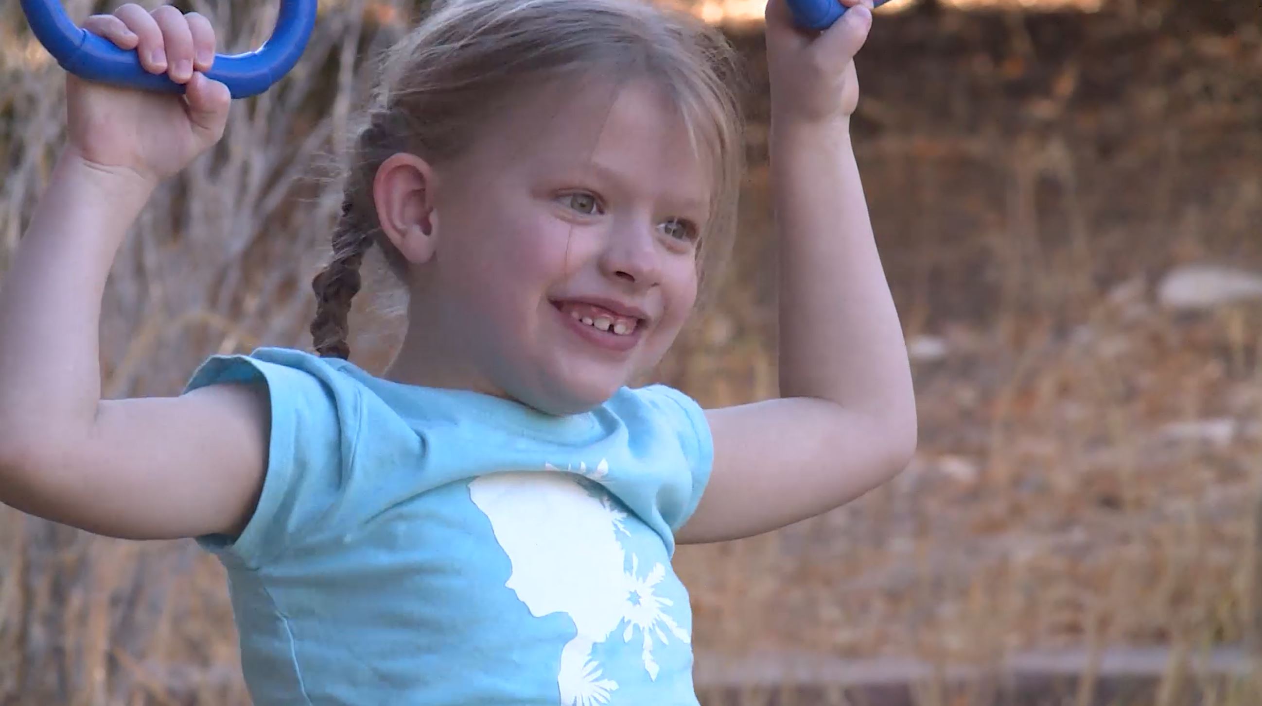 Six-year-old Kenzie Merrill says she is grateful the coronavirus has brought her closer to her family and allowed them to spend more time together.