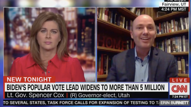 Gov.-elect Spencer Cox rejects claims of voter fraud, encourages civility, peaceful transition