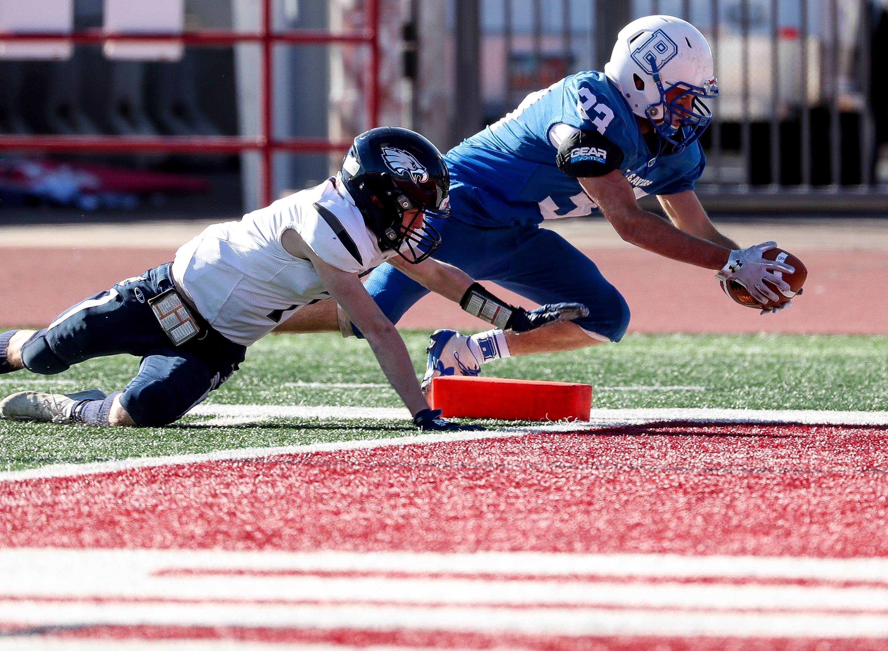 Beaver and Duchesne compete in the 2A football championship game at Dixie State University in St. George on Saturday, Nov. 14, 2020.