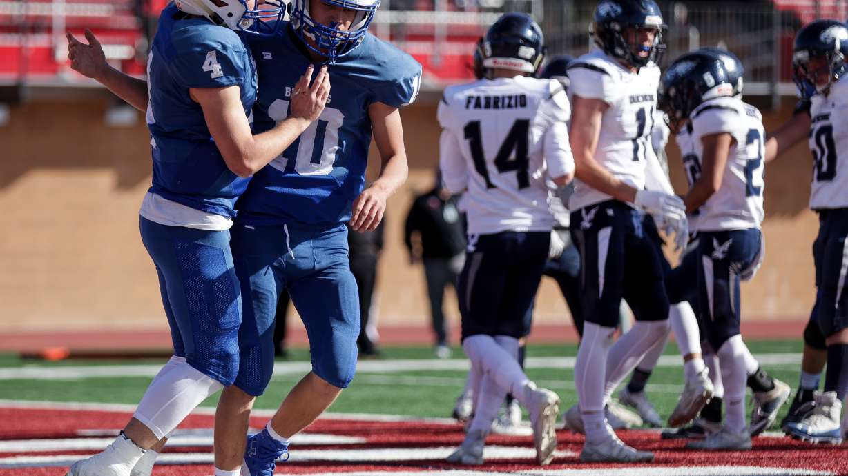 Beaver and Duchesne compete in the 2A football championship game at Dixie State University in St. George on Saturday, Nov. 14, 2020.