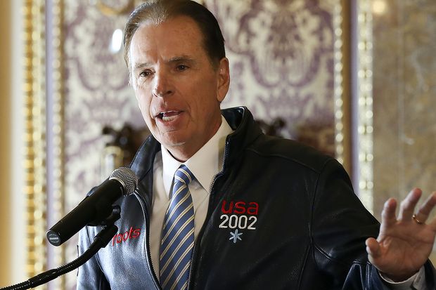 Fraser Bullock, President and CEO of the Salt Lake City-Utah Committee for the Games, speaks at a press conference at the Capitol in Salt Lake City on Wednesday, Feb. 12, 2020, where members of the new committee were announced.