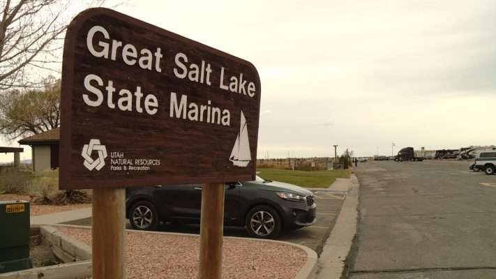 As a magnitude 2.5 aftershock hit Magna on Wednesday, Nov. 18, 2020, crews were working to fix damage from March’s magnitude 5.7 earthquake along the entrance road to Great Salt Lake State Park.