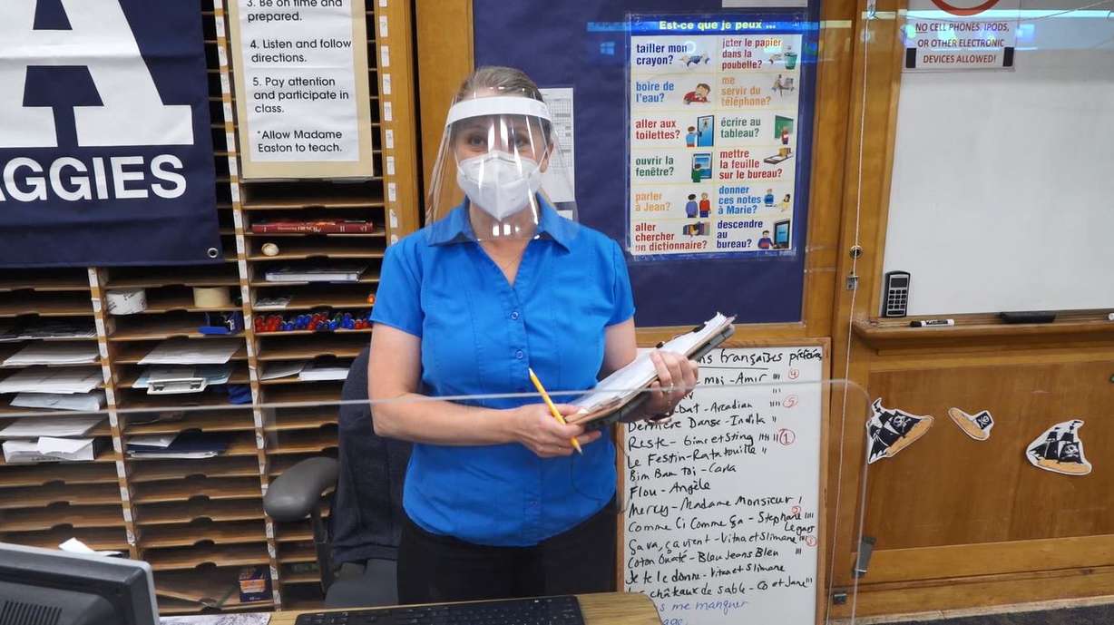 Anne Easton teaches six different French classes this year, with a total of 166 students.