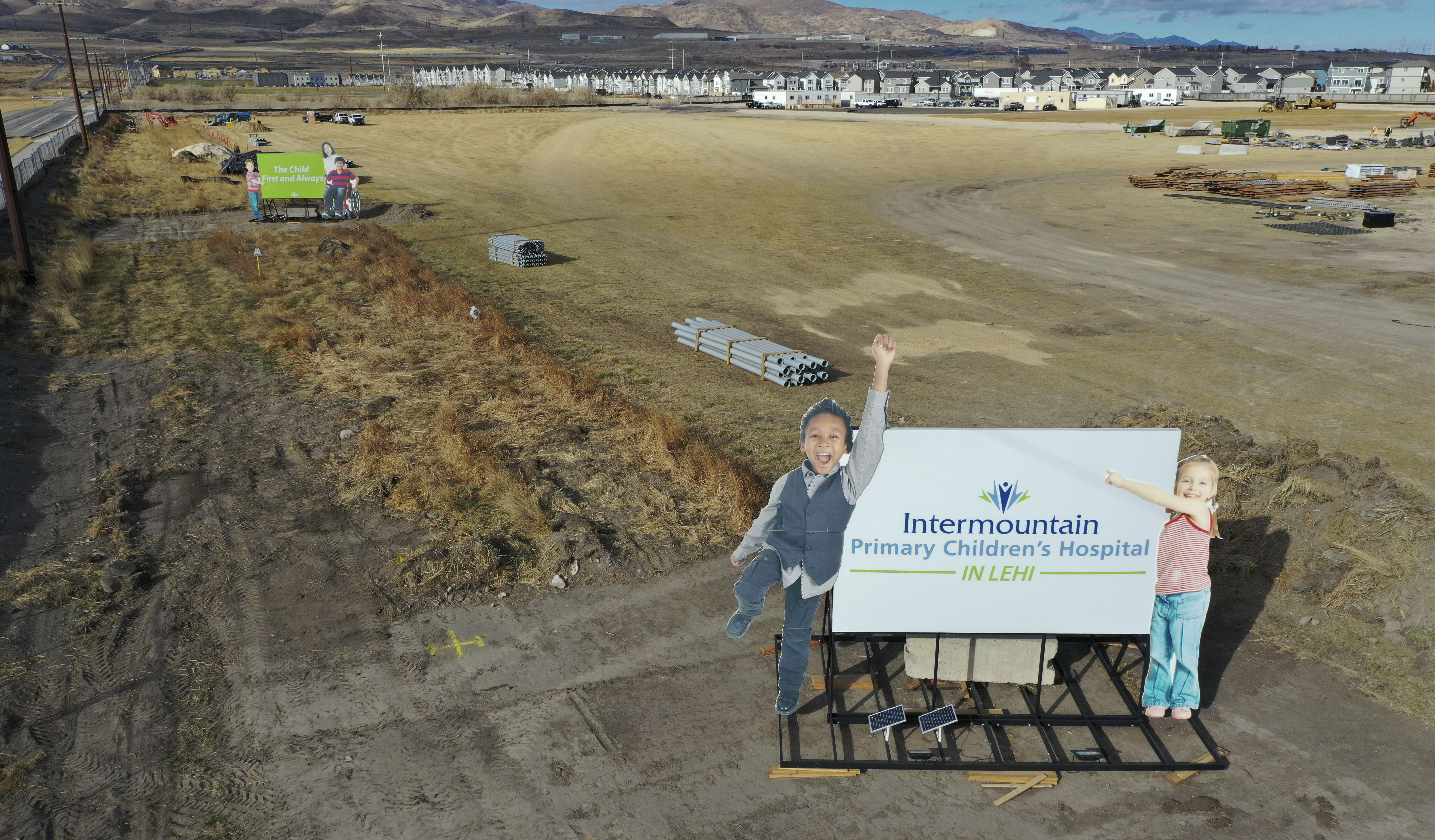 Construction progresses on a second Intermountain Primary Children's Hospital campus in Lehi on Thursday, Nov. 19, 2020. The campus will address the health care needs of a rapidly growing population in Utah County and an increasing need for specialty pediatric care in the area. The planned 38-acre campus will open in 2023.